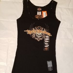 Harley Davidson Black Tank Top Size Small NWT